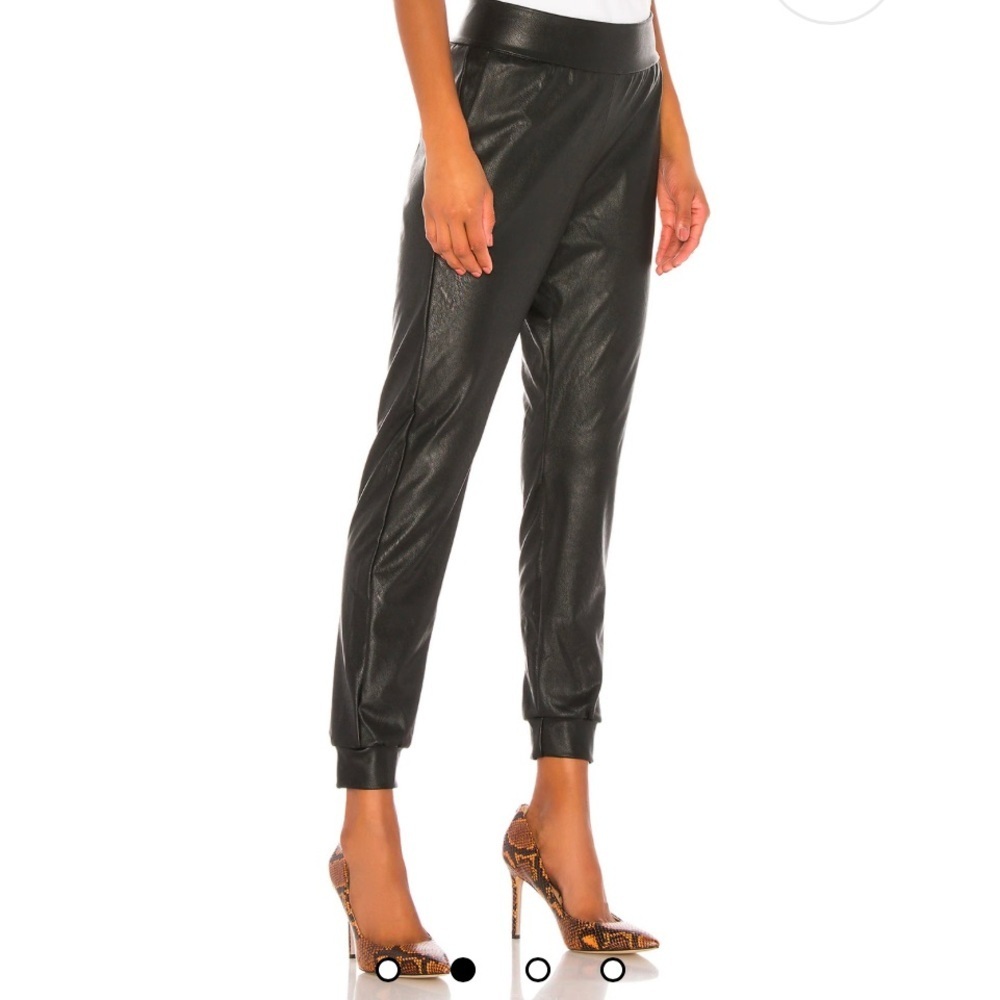 Commando, size L, black pleather joggers - Picture 2 of 7